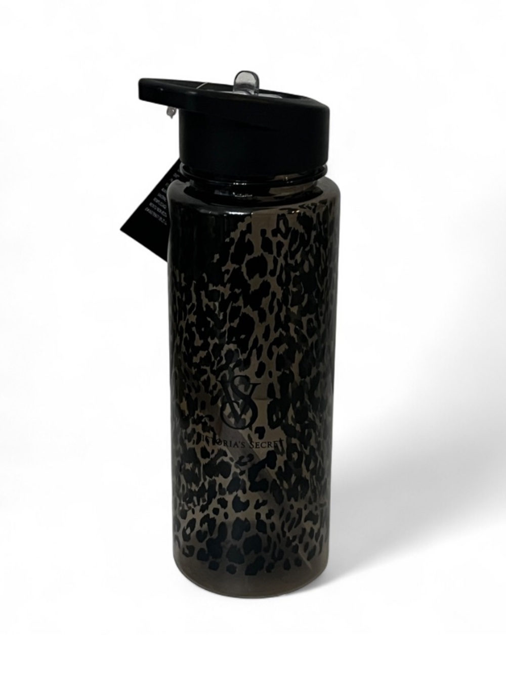 Victoria's Secret Black Leopard-Print Sports Bottle NWT